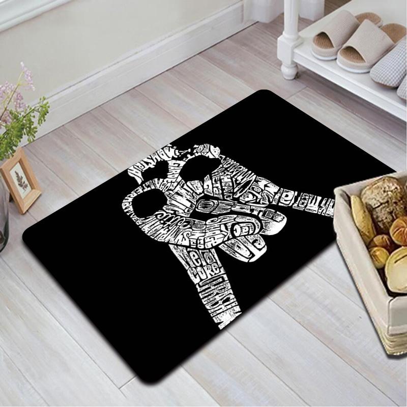 Rock hand sign Hippie music Rug Floor Mat for Living Room or Bedroom Soft and Comfortable Carpet a Gift for Birthday and Holiday.ZFF0913424