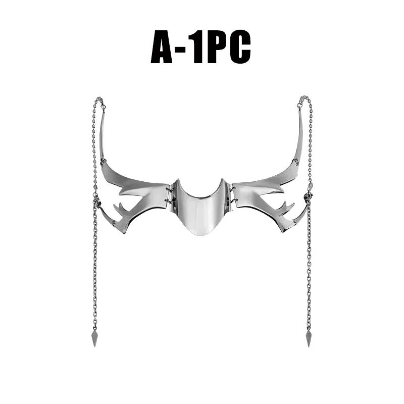 Преувеличивать киберпанк роскошные женские маски мода металлическая цепь нос лицо украшение модные ювелирные изделия маскарад аксессуары подарки