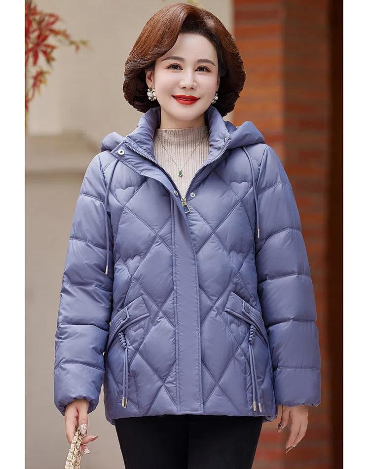 Женская осенне-зимняя куртка однотонная с капюшоном свободная короткая утолщенная ветрозащитная куртка для мам