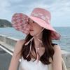 Летняя шляпа, женская модная двусторонняя рыбацкая туристическая солнцезащитная козырек с большими полями