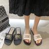 2024 Summer New External Wearing Slippers Women's Roman Style Fashion Buckle Flat Bottom Women's Fashion Slippers