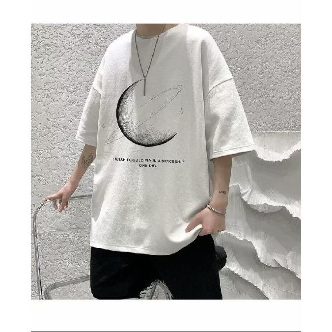 New Short-Sleeved T-shirt Men's Summer Korean Style Trendy Simple Half Sleeve Top Hong Kong Style Loose Casual Fashion Brand T-shirt