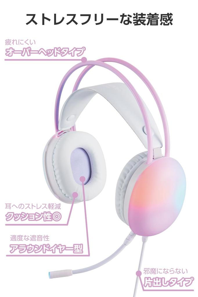 Elecom Игровая гарнитура с проводной светодиодной подсветкой, совместимая с выключателем, легкий регулятор громкости с шумоподавлением, в комплекте белый разъем 3,5 мм для PS5/PS4 HS-G09STWH