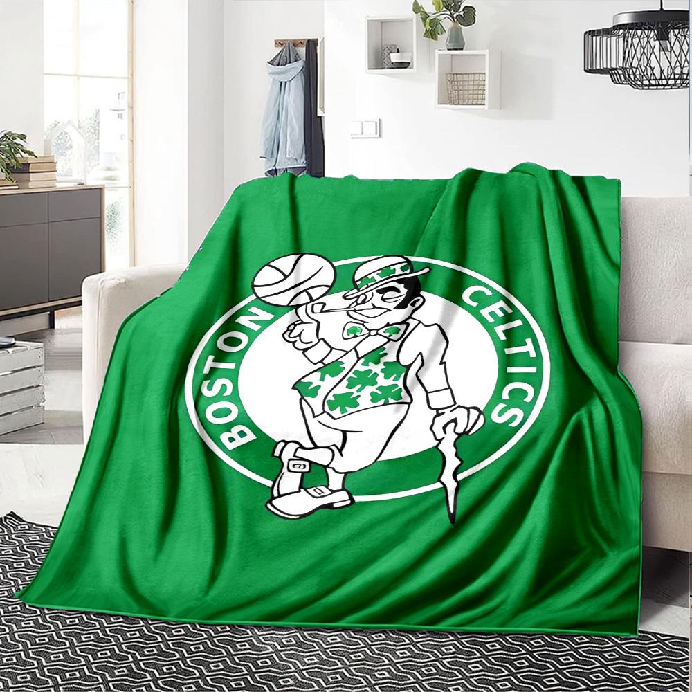 1pc Blanket - Boston Celtics logo  Print Design,Lightweight Blanket for Sofa,Bed- Soft &Warm,Gift for All Seasons