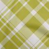 Georgette Viscose Lime Green Fabric Check  Sewing Material Print Fabric By The Yard 42 Inch