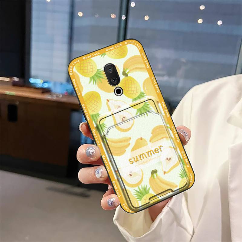 Cute Card Bag Phone Case For Meizu 15/15 Lite Fashion Design Dirt-resistant Soft Case Card Slot Cartoon Protective TPU