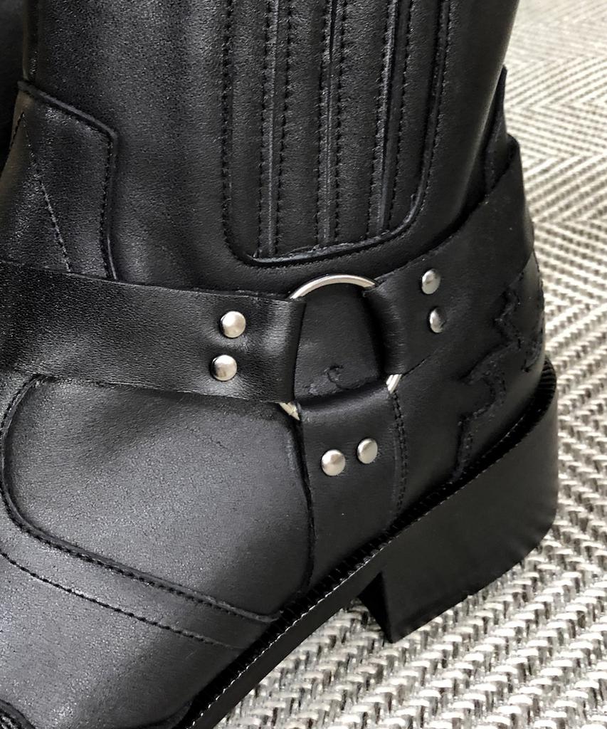 Joenshoe Cadenza Laurent Western Boots Mink Tan Black