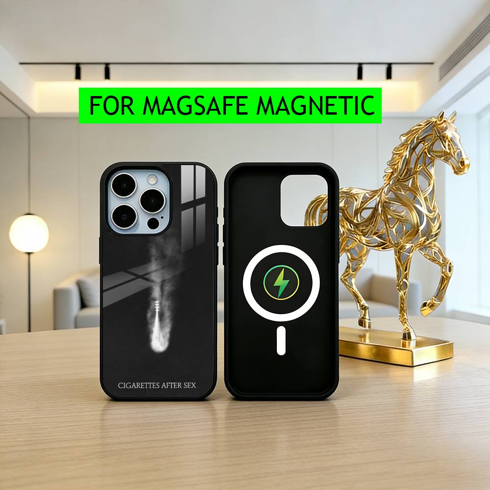 C-Cigarettes A-After Sex Abstract Band Phone Case For iPhone17,16,15,14,13,12,11 Plus,Pro Magnetic For Magsafe Wireless Charging