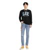 FW22 Свитшот с принтом букв, круглым вырезом, длинным рукавом, мужской свитшот, черный LMT003691101228K11000