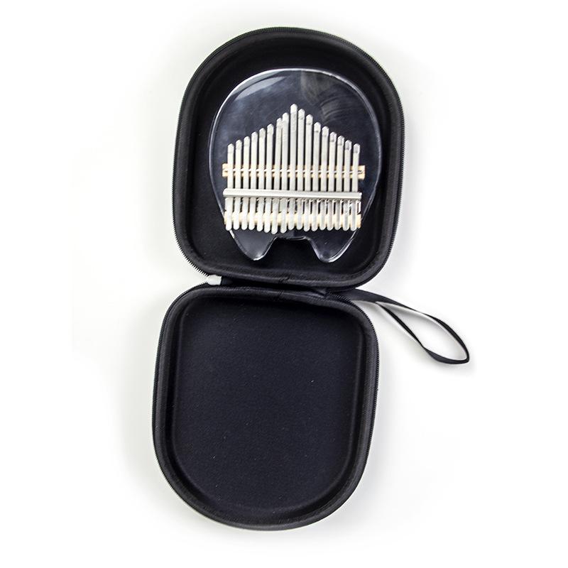 Thumb Piano Dustproof Storage Case for 34/8-Note Kalimba, Leather Accessories Box