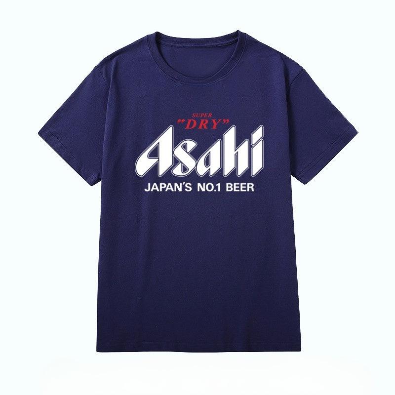 Unisexs Casual Cotton TShirt Retro Beer Text Print Short Sleeve Crew Neck Breathable Streetwear Tops Daily Comfort