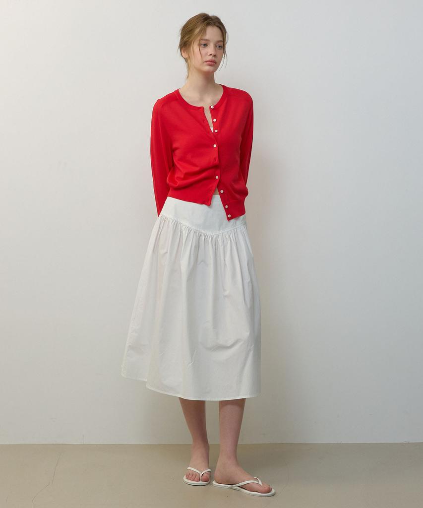City Breeze Cotton Flare Skirt_White