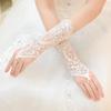 Lace Bridal Wedding Dress Gloves High-end Hand-stitched Diamond Fingerless Wedding Gloves