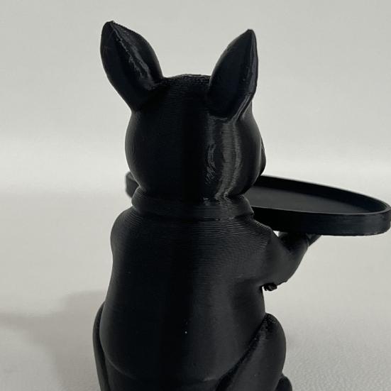 French Bulldog Statue Tray Organizer for Keys Candy Jewelry Earrings Modern Art Dining Table