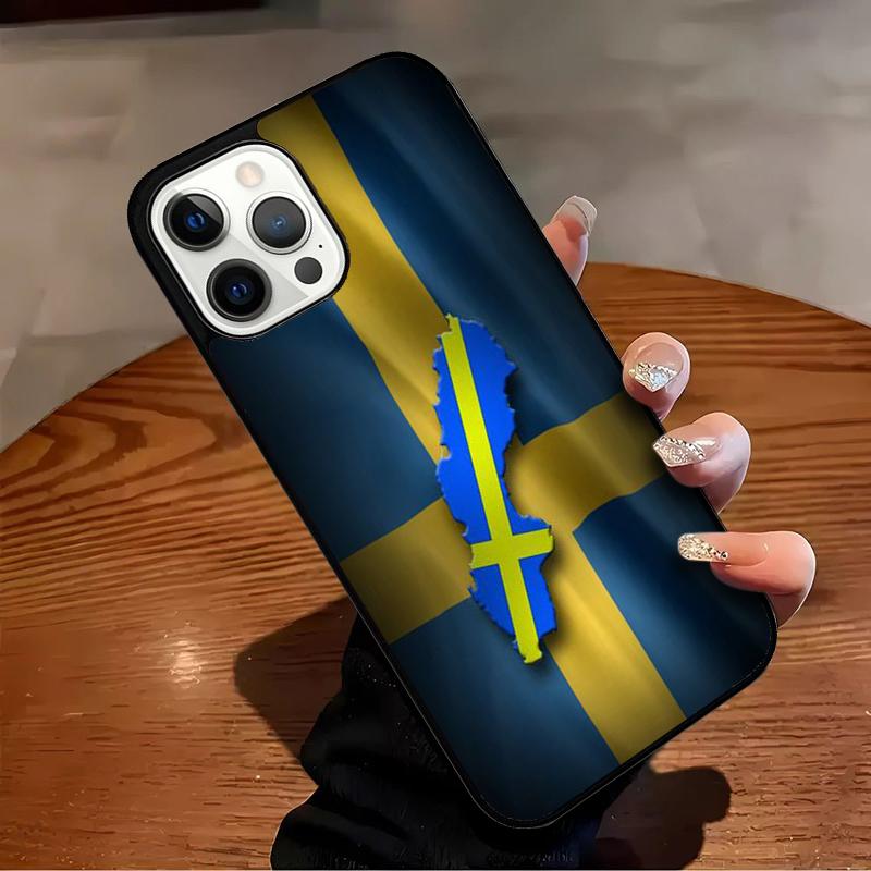 Чехол для телефона с флагом Швеции для iPhone 17 Air 16 15 14 13 12 11 Pro Max Max Plus Защитный чехол-бампер
