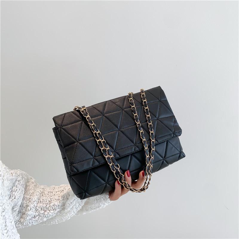 Популярные сумки большой вместимости, новая корейская версия модной сумки через плечо с бриллиантами, женская сумка-тоут с цепочкой из искусственной кожи