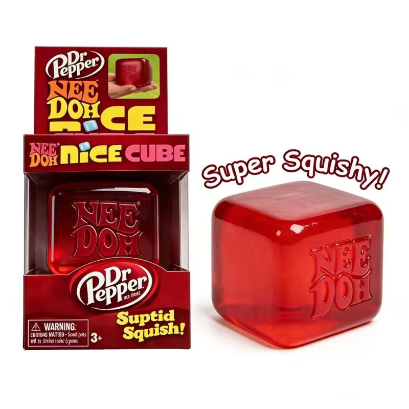 Суперпопулярный сенсорный кубик Schylling Needoh Nice Cube, кубик для снятия напряжения при сжатии и надавливании, сжимаемый Fidget лими