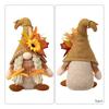Stylish Thanksgiving Theme Standing Doll Unique Fall Season Bendable Hat Gnome Figure Table Ornament for Thanksgiving