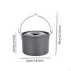 Походный горшок для кемпинга, подвесной, 4 л, суп, алюминиевый, большой емкости, для приготовления пищи, с крышкой, для