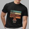 Футболка Eat Sleep Basketball Repeat Спортивная футболка с графикой Подарок для мужчин женщин игрока