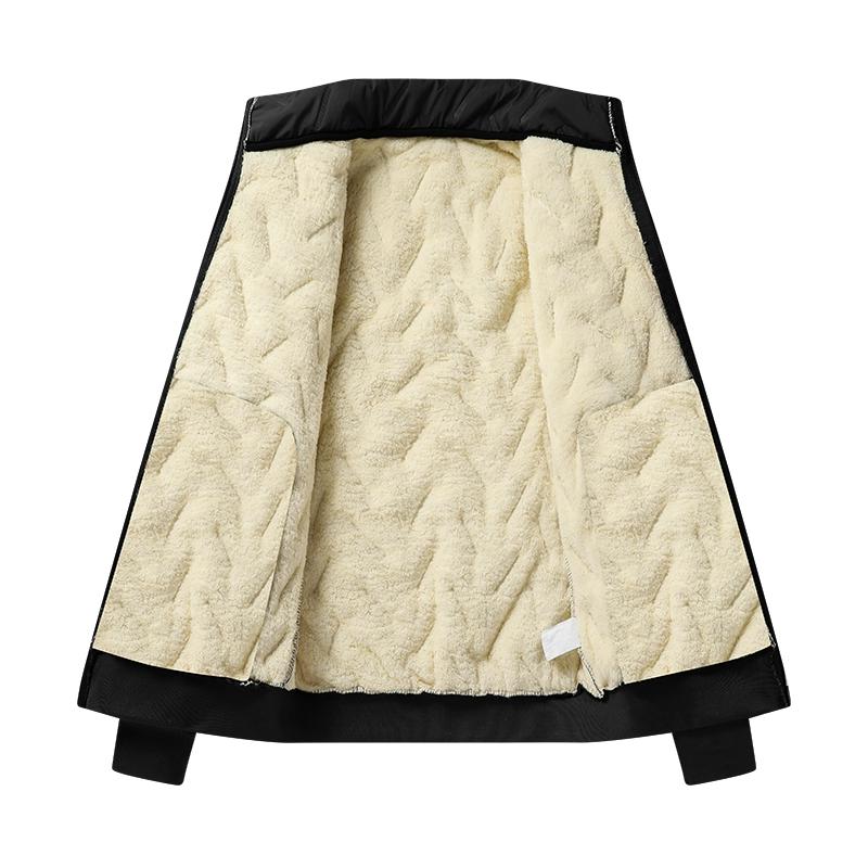 Men's Fleece Jacket Thick Sherpa Lined Jacket Warm Winter Turn-Down Collar Full Zip Jacket