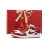 Air Jordan 1 Низкие кроссовки с нескользящей подошвой Винтажные баскетбольные кроссовки Женские True Red DC0774-080(Team59-SBOX)