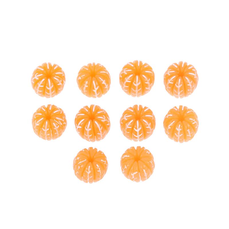 10Pcs Resin Mixed Artificial Orange Fruits Miniature Doll House Accessories