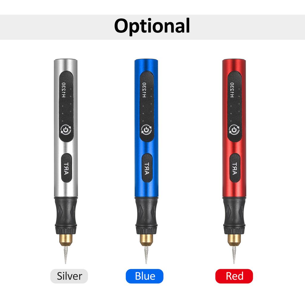 Мини-аккумуляторный вращающийся инструмент, 3 скорости, 5 В, перезаряжаемый набор вращающихся инструментов с 4 шлифовальными насадками, зарядка через USB