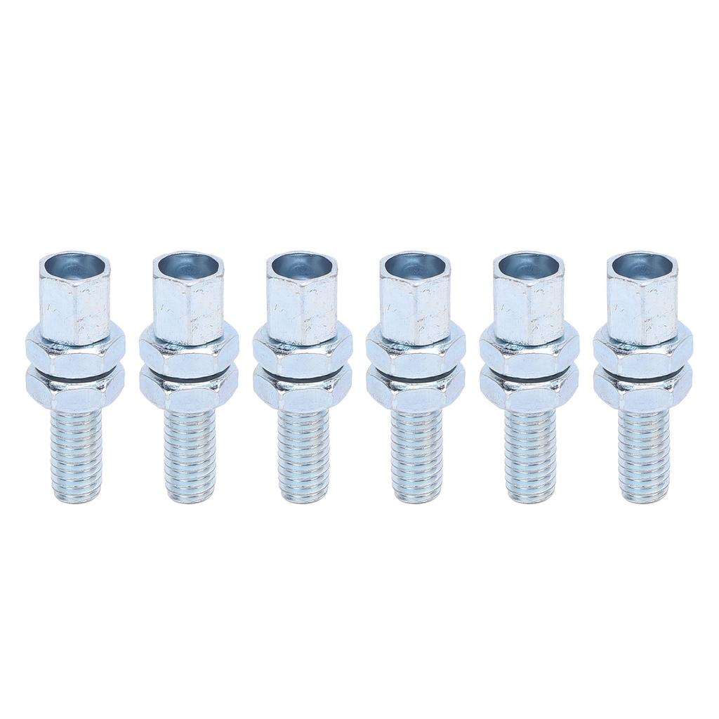6PCS M6 Hollow Screw Kit High Hardness Steel Alloy Hollow Screw Nut Set for Motorcycle 212cc ATV Go Kart