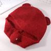 Adorable Plush Bear Ear Winter Warm Knitted Face-Slimming Muffler Hat