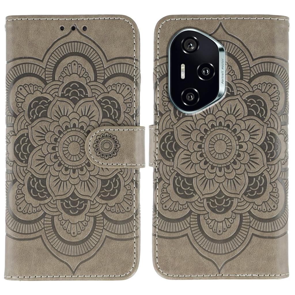 For Honor 400 Case PU Leather Mandala Imprinted Design Wallet Phone Cover