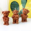 3D Cartoon Bear Silicone Candle Mold DIY Bear Hug Love Pet Candle Making Supplies Birthday Party Wedding Gift Making Mold