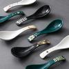 Adults Baby Eating Japanese Style Ceramic Dinnerware Soup Spoons Kitchen Utensil Tableware