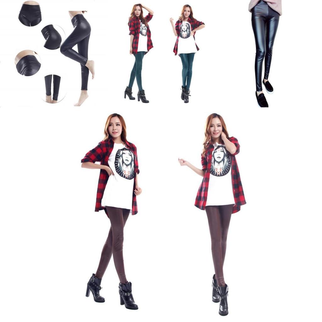 Elegant New For Women Girl Lady Faux Leather Pencil Pants Black Slim Trousers Legging For Chic Outfits