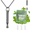 Дыхательное ожерелье для отказа от курения и вейпинга с сменными мятными картриджами из нержавеющей стали, антистрессовое ожерелье, без дыма