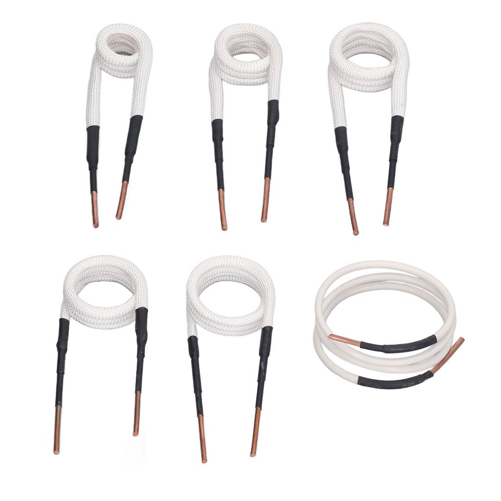 6 Pcs Induction Heater Coil Kit 3mm Brass Core 20 25 30 35 40mm Free Forming Induction Heater Wires