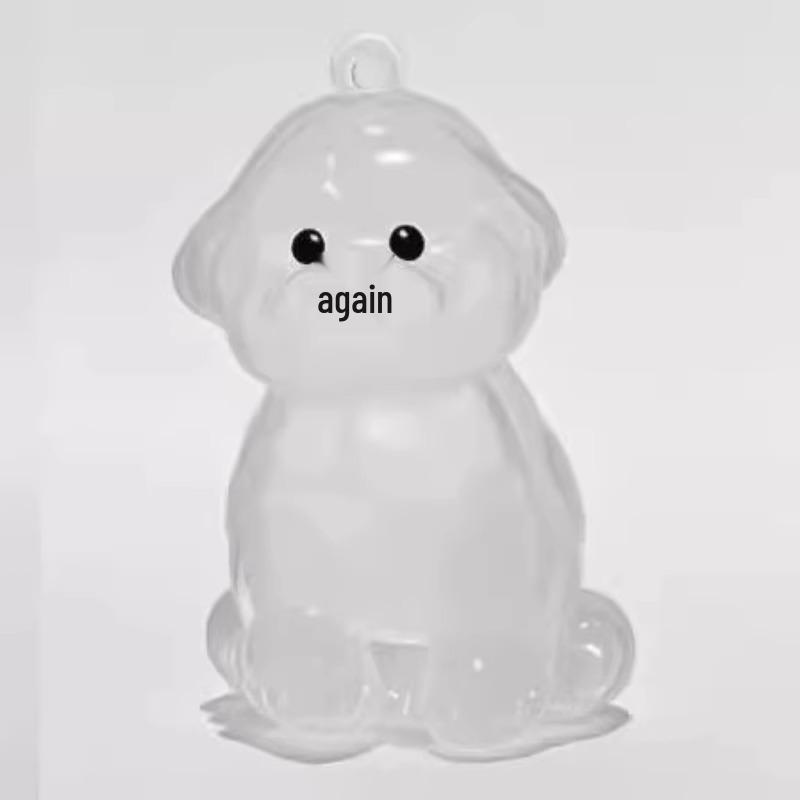Puppy Transparent Hair Storage Box - Cute Pom-Pom Animal Dustproof Keepsake Decoration Gift
