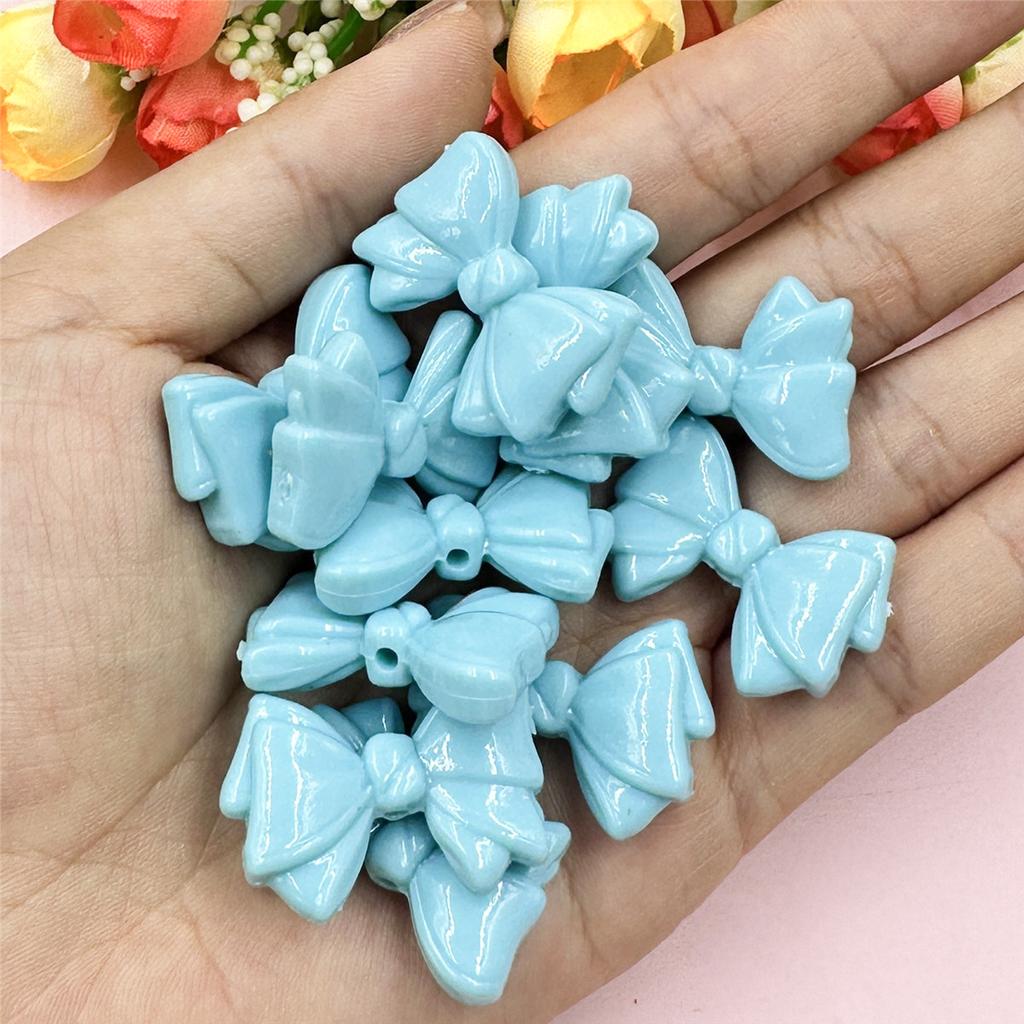 Свободные бусины 30 шт. для изготовления браслетов с бантом 19,2*29,2 мм, материал ручной работы, акрил, DIY ювелирные аксессуары, модные аксессуары