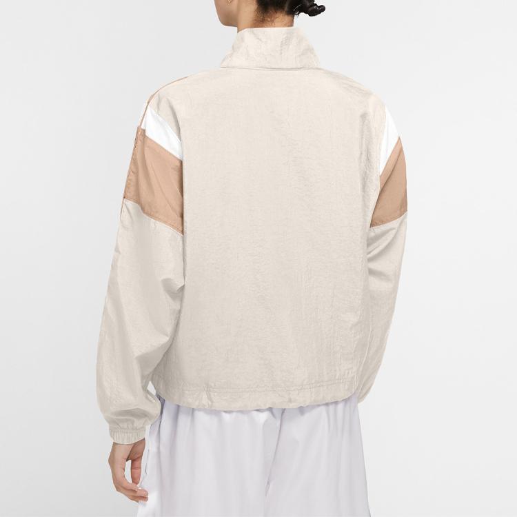 Nike Спортивная тканая куртка Heritage Женская куртка бледно-слоновой кости CJ2362-110