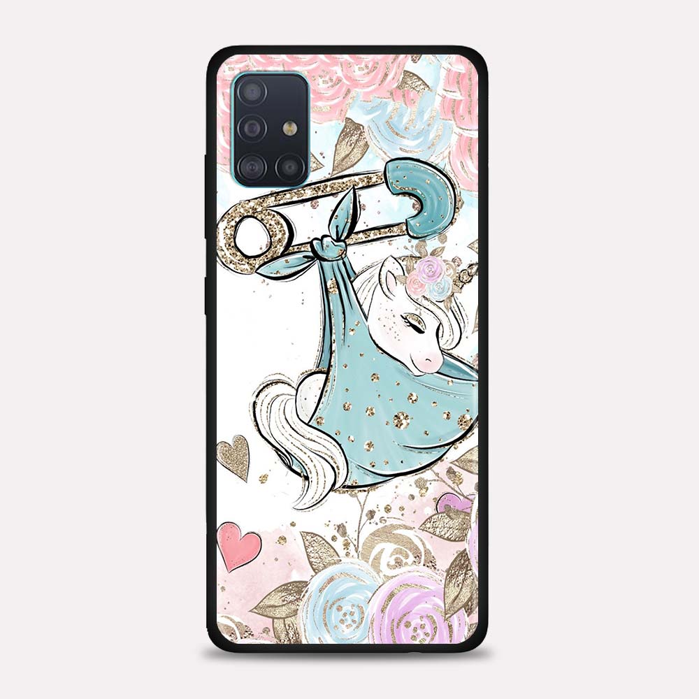 Прекрасный чехол для телефона с единорогом для Samsung Galaxy A51 A71 5G A21s A11 A31 A41 A91 A72 A12 A02s, мягкий силиконовый чехол, матовый бампер