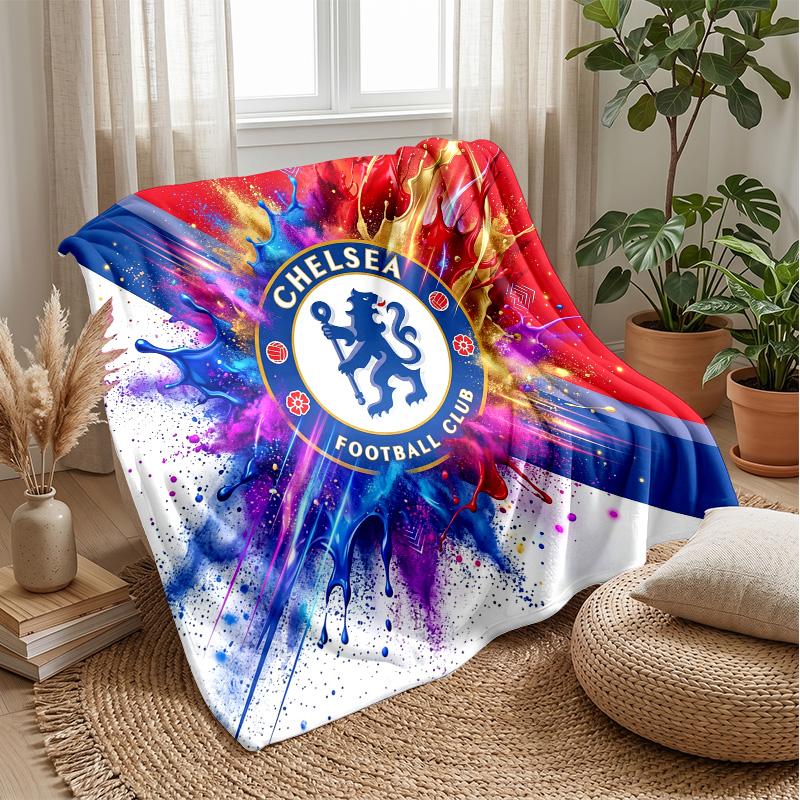 Chelsea FC Theme blanket Soft Flannel Blanket Plush Throw Blanket Cozy Sofa Bed Blanket for Home Decor