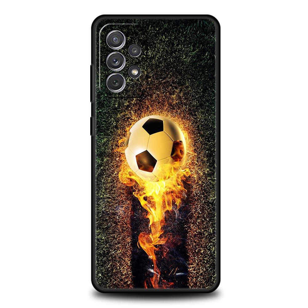 Soccer Ball Football Field Phone Case for Samsung Galaxy A51 A71 A21S A12 A11 A31 A52 A41 A32 A23 A33 A53 A73 A03S A13 5G Cover