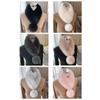 Fashion Thicken Soft Imitation Fur Scarf Artificial Wool Bib Women Scarf Fur Collar with Pompom