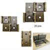 20pcs Folding Screen Gate Hinges Retro Style Double-Acting Door Hinges Furniture Folding Screen Hinges Hardware Bedroom Bathroom Door