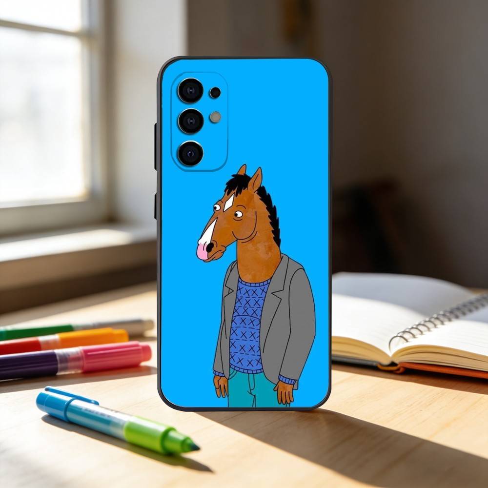 B-Bo-Jack-Конь-человек Чехол для телефона Samsung S25,S24,S21,S22,S23,S30,Ultra,S20,Plus,Fe,Note,10,9,5G Черный чехол