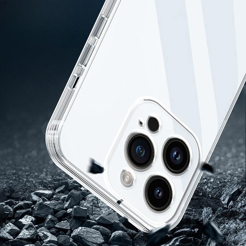 Applicable To Apple 15 Mobile Phone Case IPhone 14plus Transparent 13promax Silicone 12mini Protection 16 Set Xr
