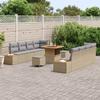Garden Sofa Set with Cushions 11 pcs Beige and Light Grey