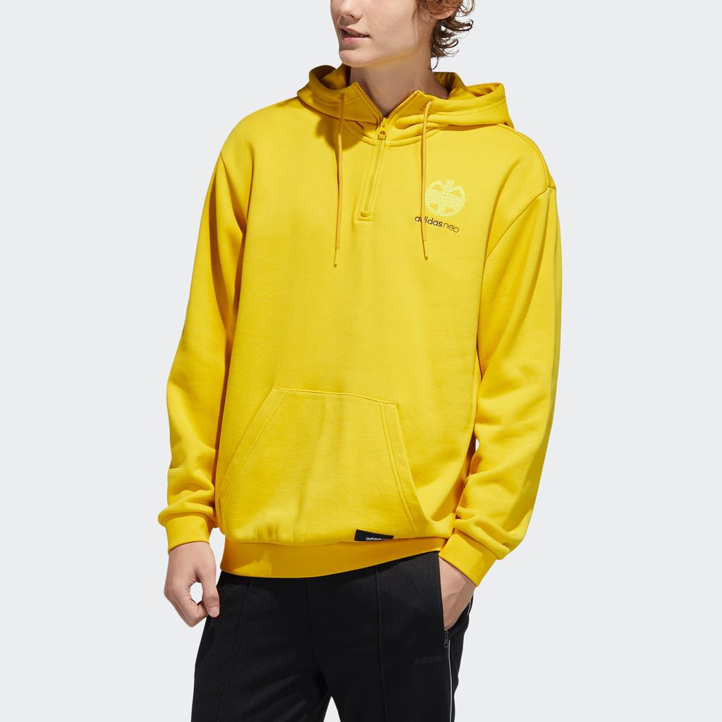 adidas NEO SS Jan Hdy 2 Толстовка с капюшоном на молнии с логотипом Мужские толстовки Желтый H52969