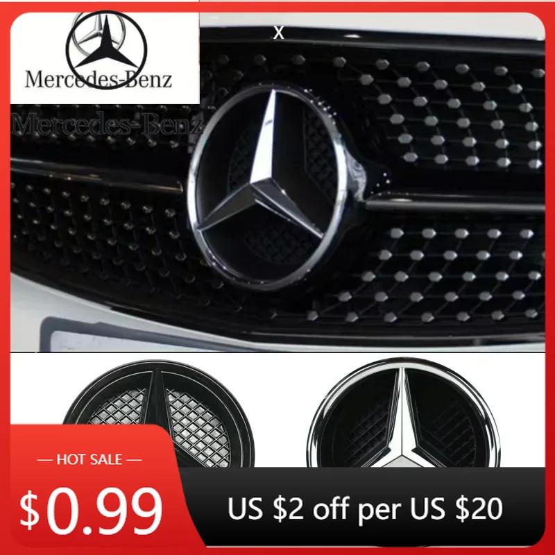 Hot Car Sticker Black Border and Silver Border Decoration for Mercedes Benz W205 C E ML GL GLA CLA 2013-2016 Car Front Grilled S