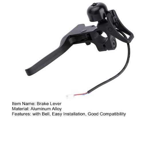 Тормозной рычаг электрического скутера с звонком. Простая установка. Алюминиевый сплав. Велосипедный тормозной рычаг. Аксессуары для рычага тормоза.